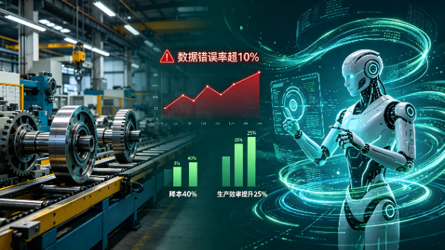 装备制造企业数据错误率超10%？沙淘金AI数据清洗帮你降本40%，生产效率提升 25%